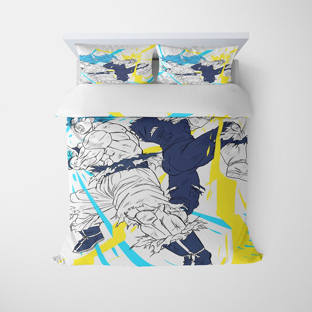 Super Saiyan Comforter Set - Goku Vegeta Bedding