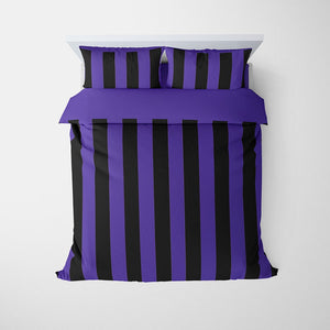 Goth School Stripes Comforter Set Bedding