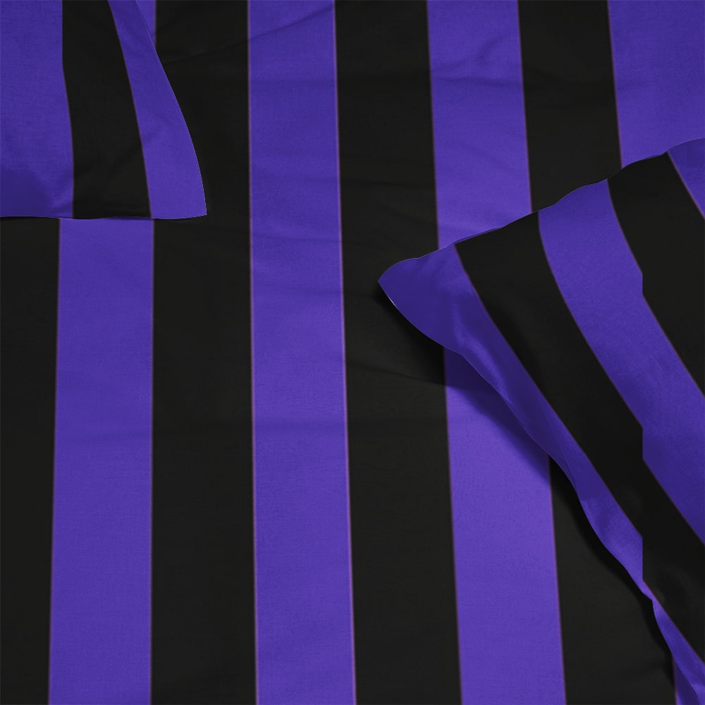 Goth School Stripes Comforter Set Bedding