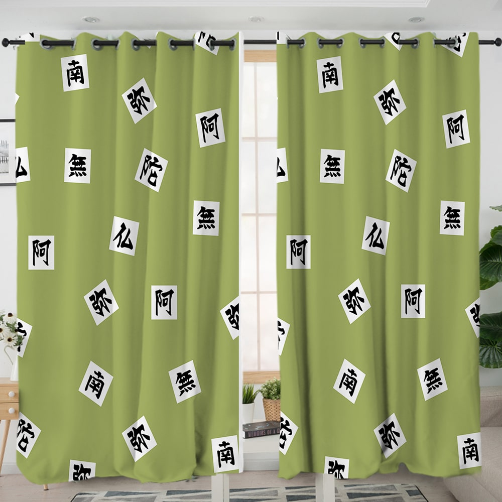 Gyomi Stone Pillar Pattern Blackout Window Curtains