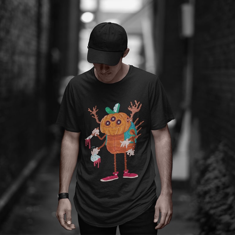 Halloween Harvest Pumpkin Unique Look T-Shirt