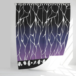 Insect Pillar Dark Pattern Shower Curtains