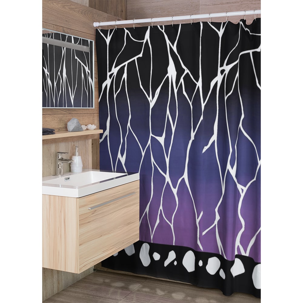Insect Pillar- Butterfly Dark Pattern Shower Curtains