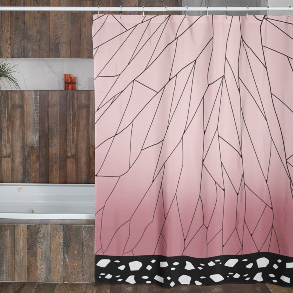 Insect Pillar Butterfly Pattern Shower Curtains