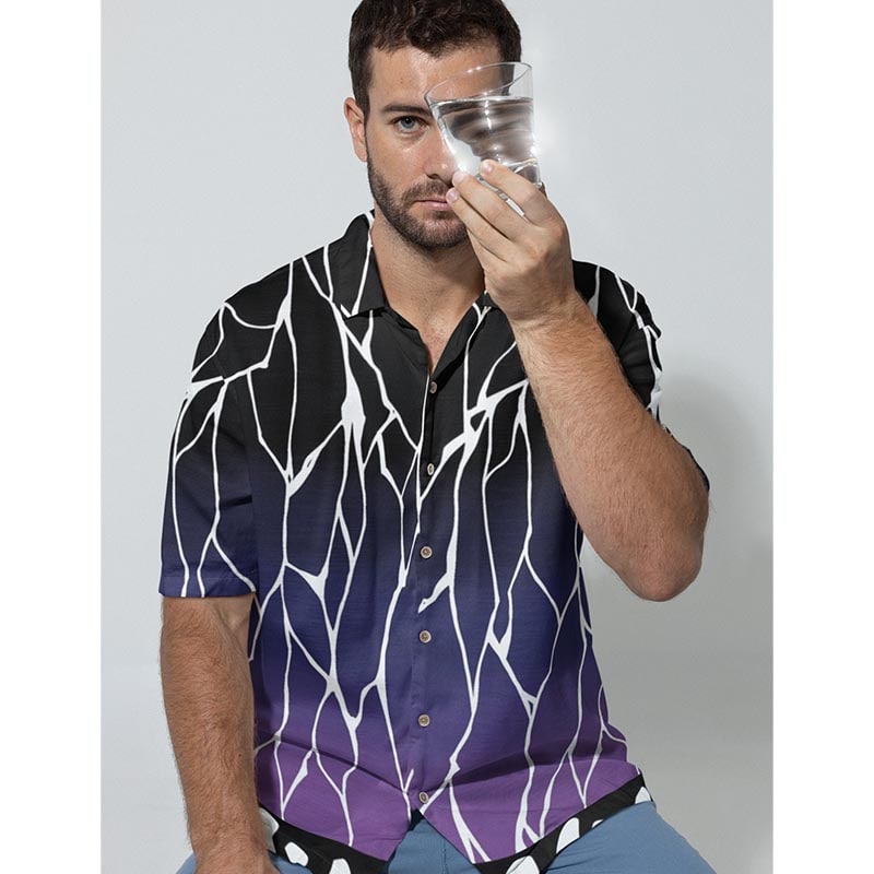 DS Insect Pillar Dark Button Up Hawaiian Shirt