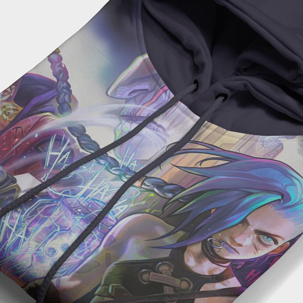 Jinx VI Arcane Brushed LOL Pullover Hoodie