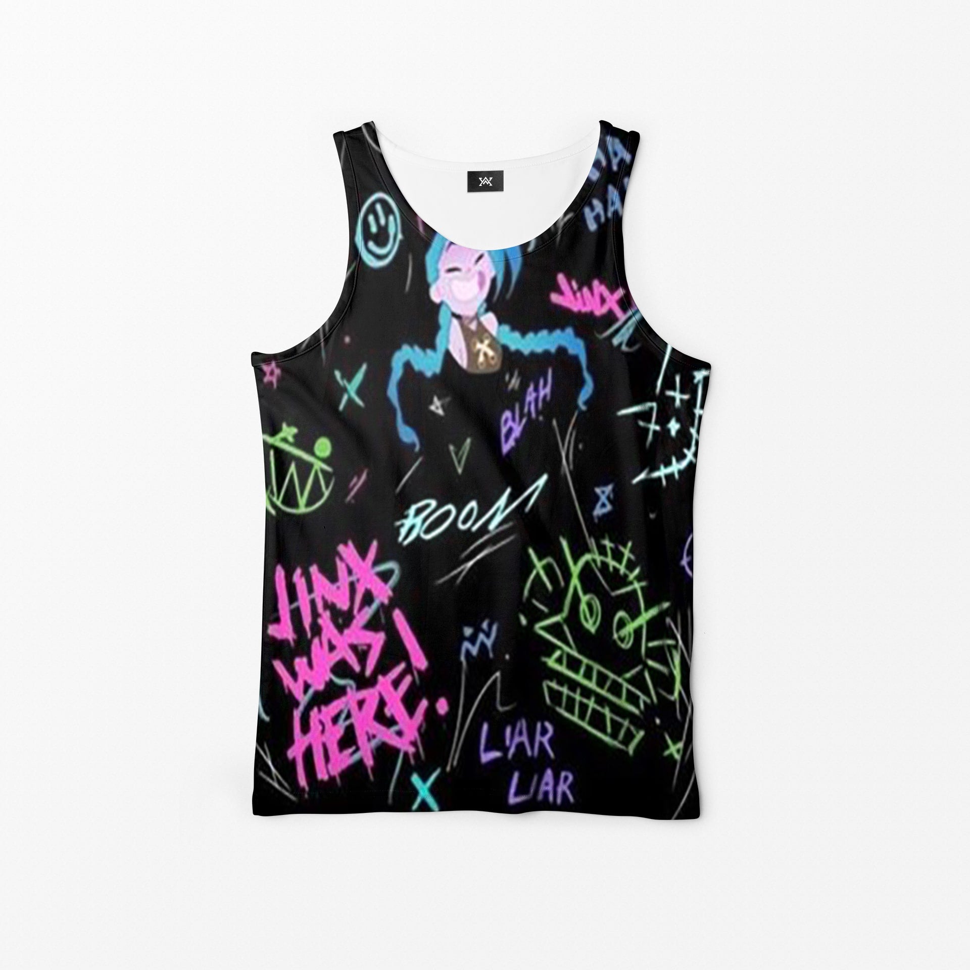 Jinx Graffiti Arcane Curved Hem Tank Top