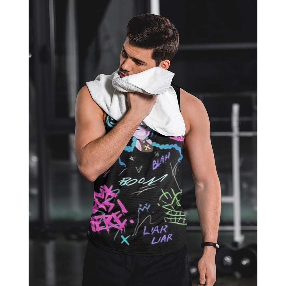 Jinx Graffiti Arcane Curved Hem Tank Top