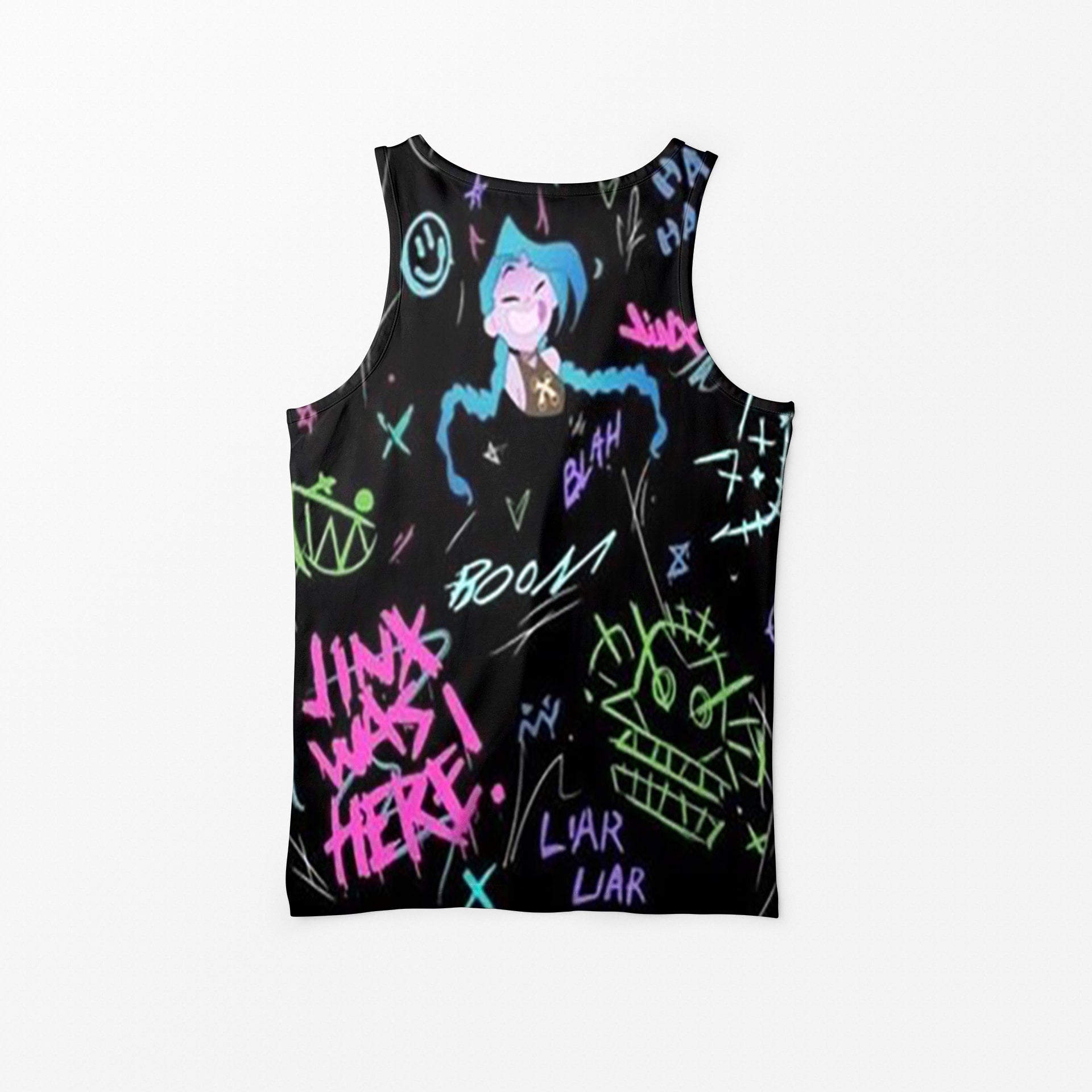 Jinx Graffiti Arcane Curved Hem Tank Top