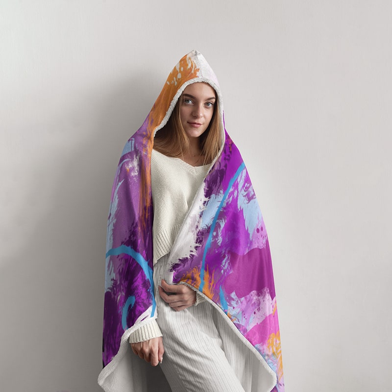 Jinx Powder Abstract Brushed Arcane Gaming Blanket