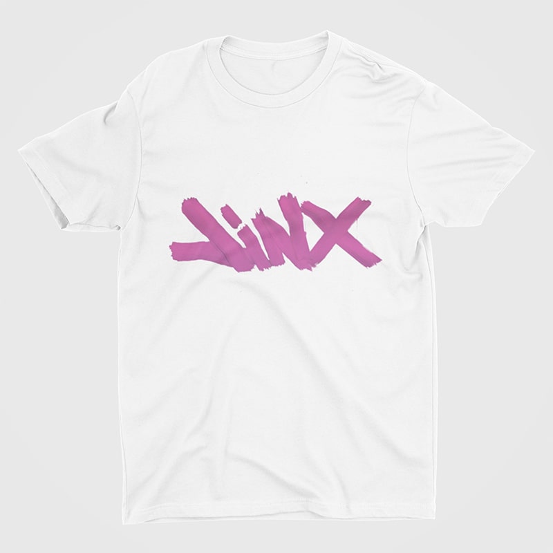 League of Legends Jinx Minimalist Art Embossed Gaming Classic T-Shirt