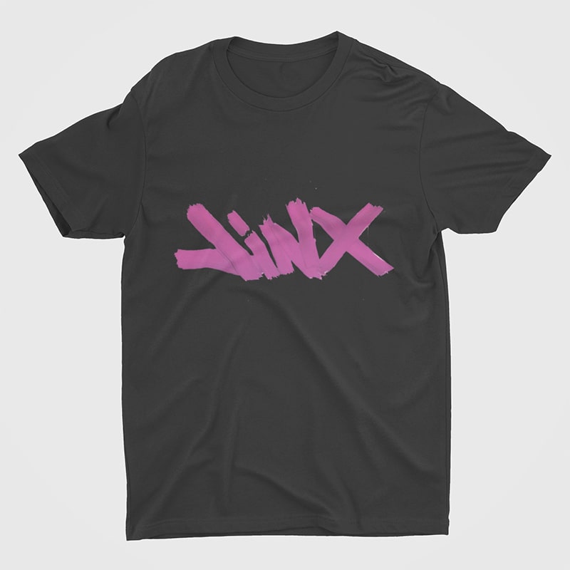 League of Legends Jinx Minimalist Art Embossed Gaming Classic T-Shirt