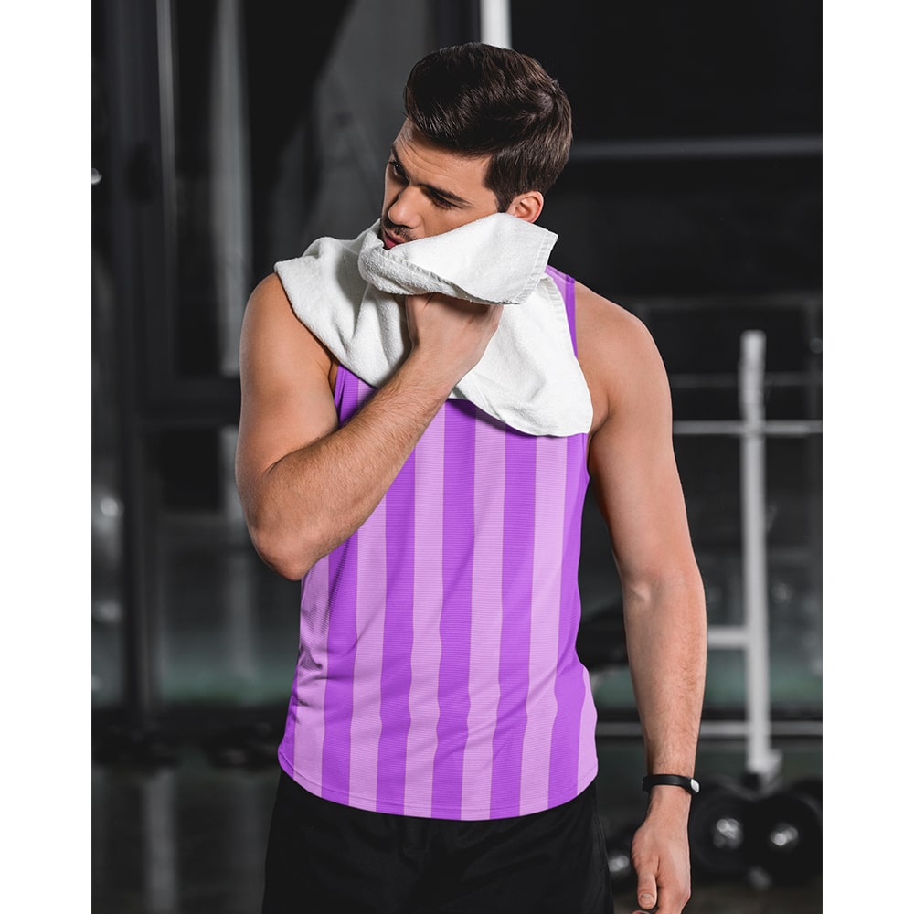 Jinx Stripe Arcane Stripes Curved Hem Tank Top