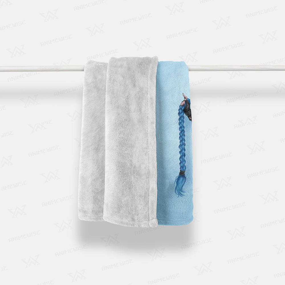 Jinx Emblem Crossover LOL Arcane Blanket