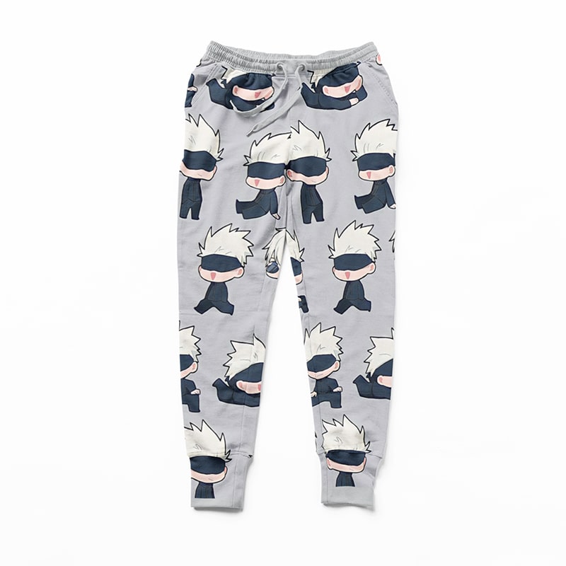 Jujtsu kaisen Chibi Art all Over Brushed Sweatpants Joggers