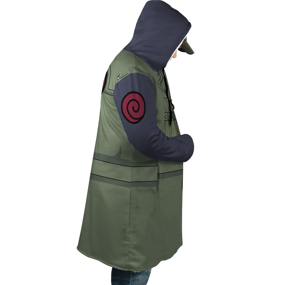 Copy Ninja Pattern Hooded Cloak Coat