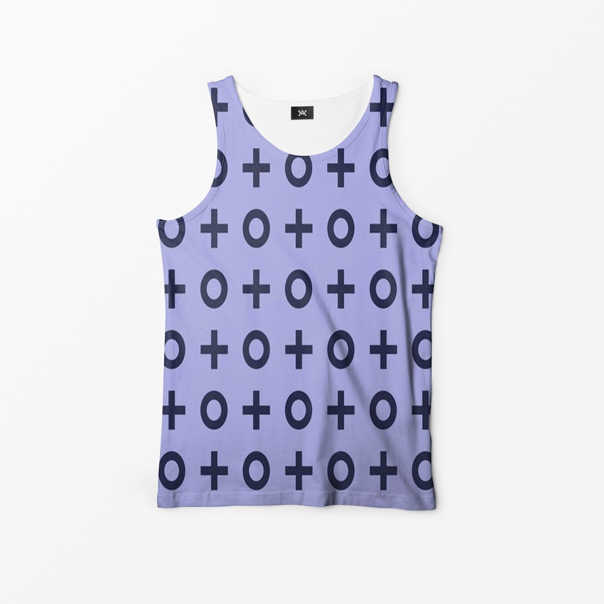 Kujo JoJo Pattern Curved Hem Tank Top