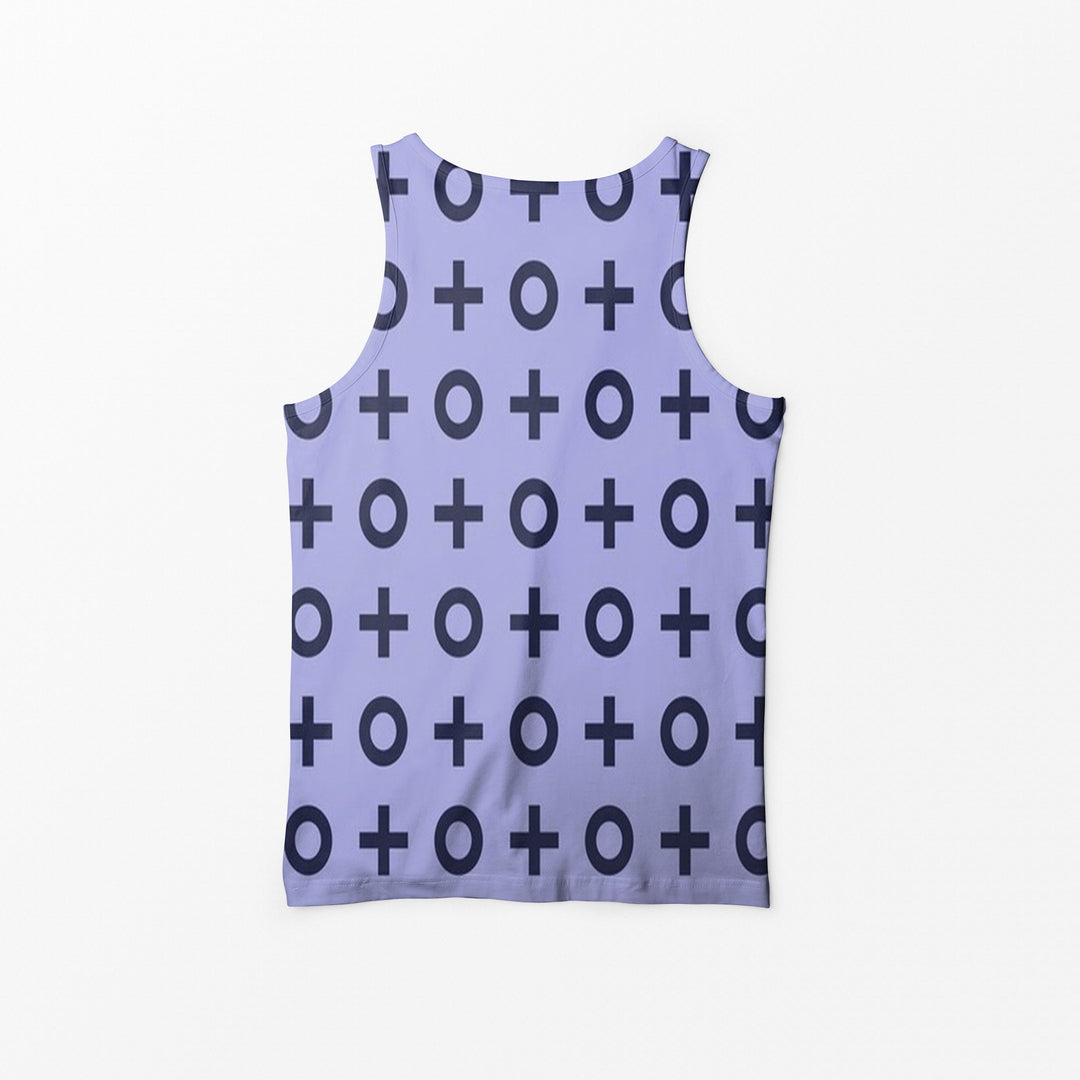 Kujo JoJo Pattern Curved Hem Tank Top