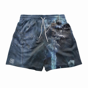 Lich King Sword Embossed World of Warcraft Mesh shorts