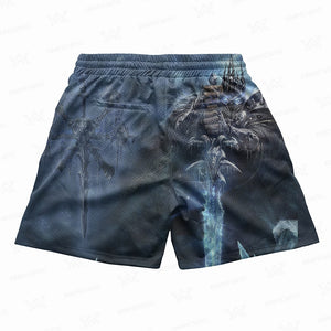 Lich King Sword Embossed World of Warcraft Mesh shorts