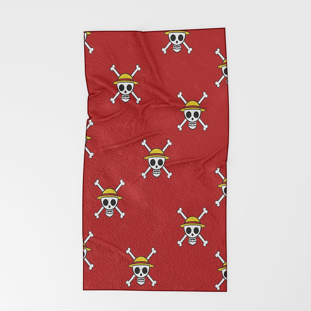 Luffy OP Pirates Emblem Brushed Hand &amp; Bath Towel