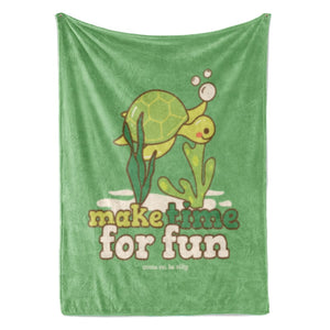 Make Time For Fun Turtle Animal Blanket