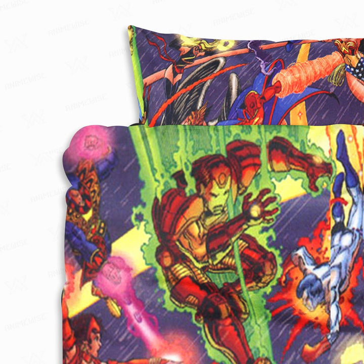 All Comic Heroes Fight Comforter Set