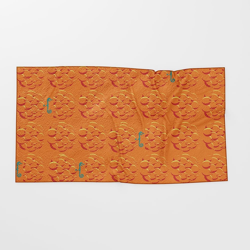 Mera Mera Devil Fruit Pattern Hand &amp; Bath Towel