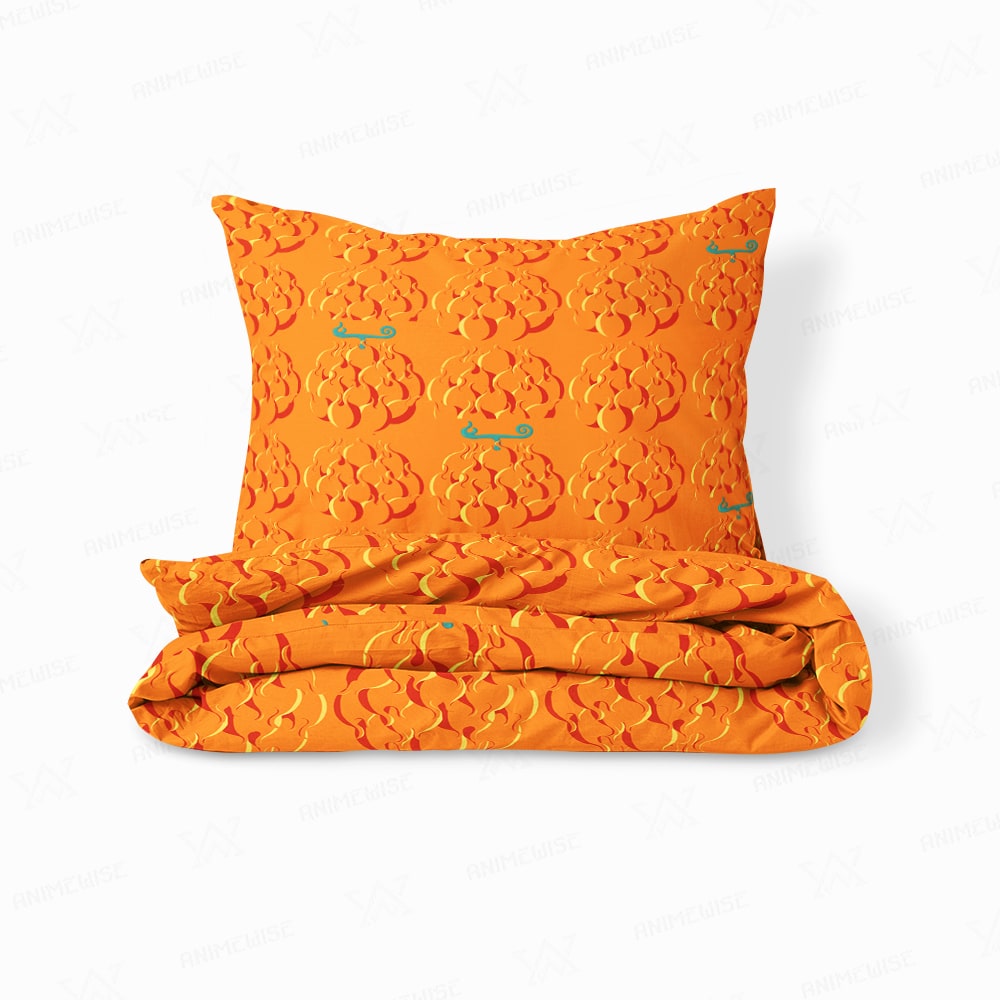 Mera Mera no Mi Devil Fruit Pattern Duvet Cover Bedding