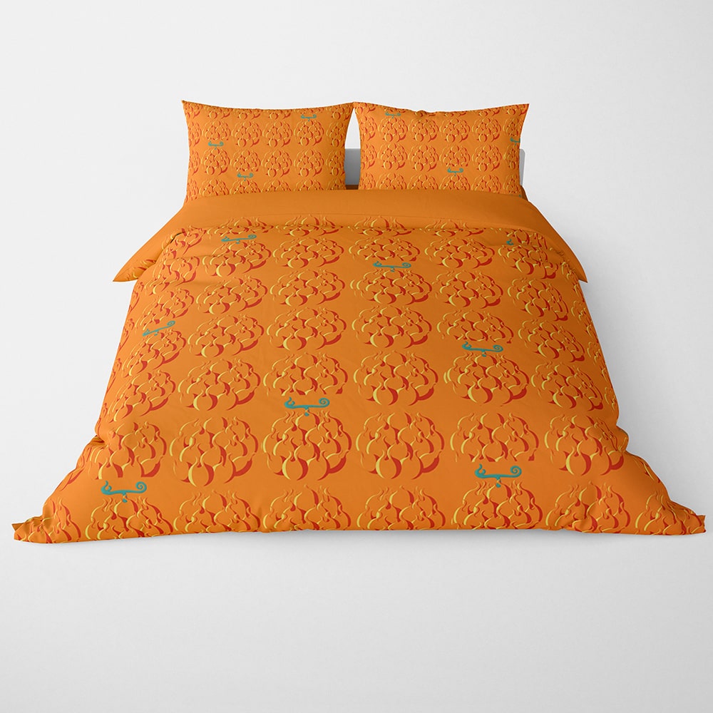 Mera Mera no Mi Devil Fruit Pattern Duvet Cover Bedding