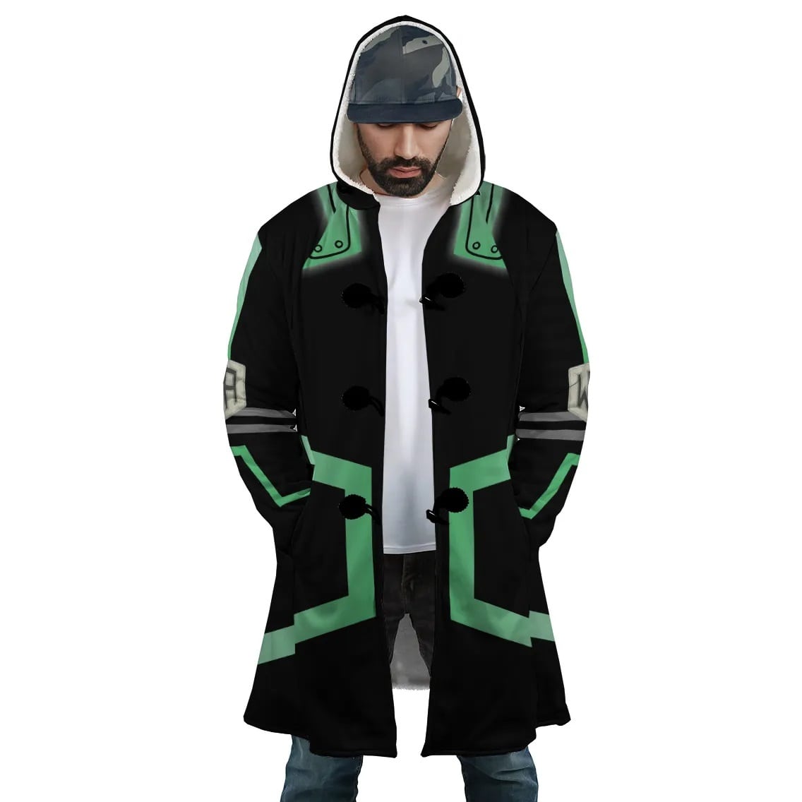 Deku Cosplay Hooded Cloak Coat