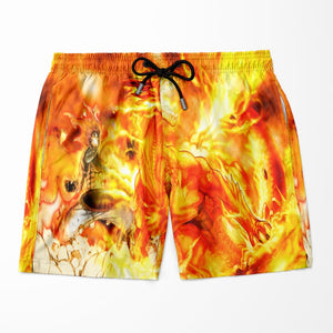 Natsu Dragon Fire Embossed Fairy Tail Shorts