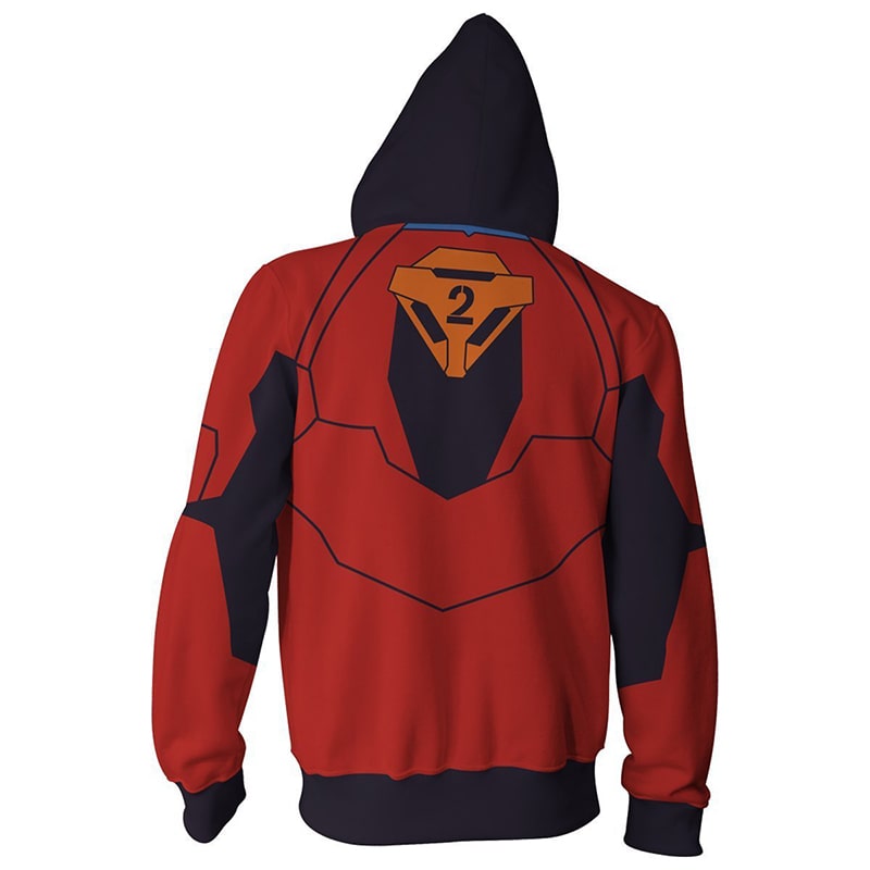 EVA 02 Evangelion Zipper Hoodie