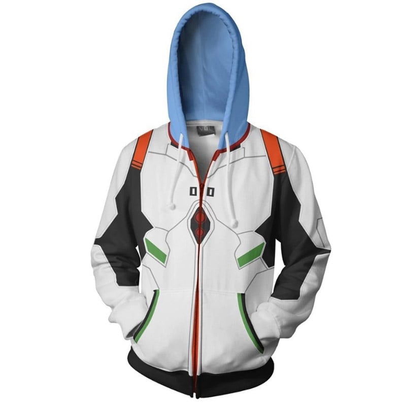 Neon Genesis Classic Cosplay Pullover Sweatshirt - Rei Ayanami Hoodie