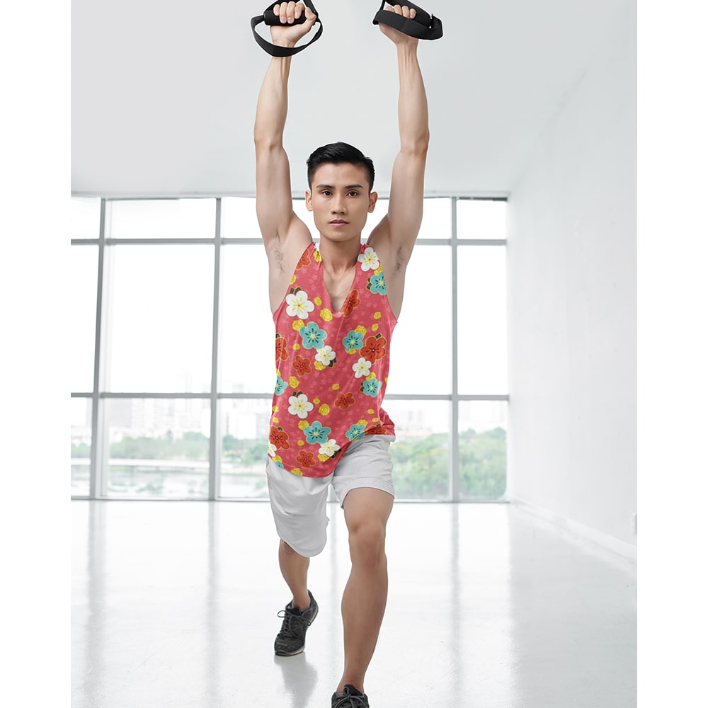 Nico Yazawa Taisho Roman Curved Hem Tank Top