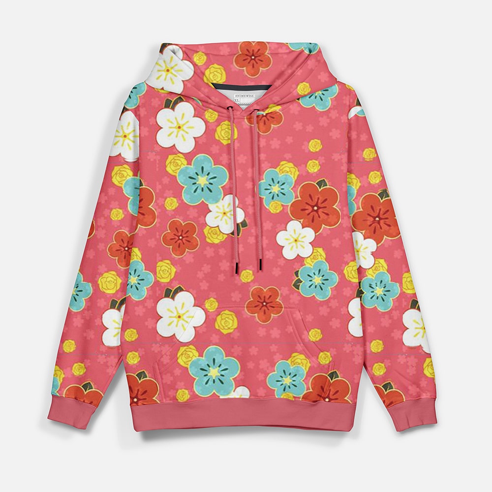 Taisho Roman Floral Pullover Hoodie