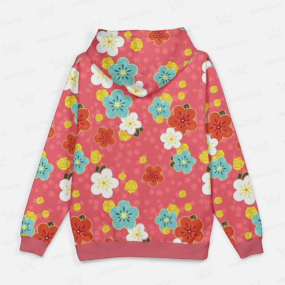 Taisho Roman Floral Pullover Hoodie
