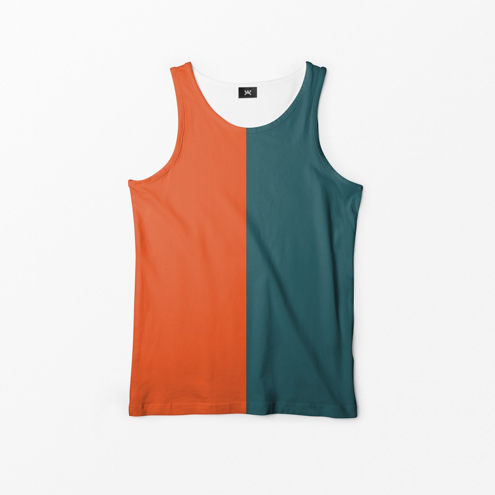 Priscilla Color Overlap Curved Hem Tank Top