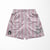 Serpent Pillar Pattern Pink Fusion Mesh shorts