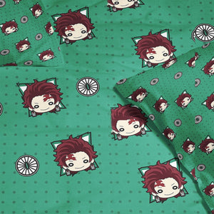 Anime Chibi Pattern Comforter Set