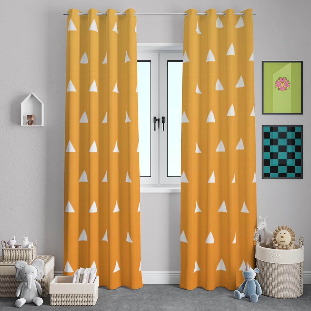 Thunder Breath Pattern Demon Slaying Corps Blackout Window Curtains