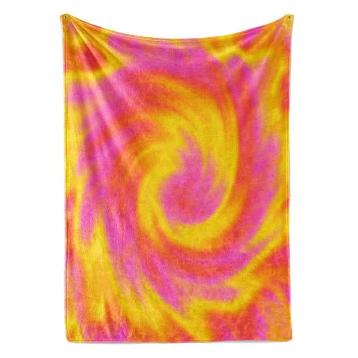 Tie-Dye Cool Hip Color Glow Plush Fleece Blanket