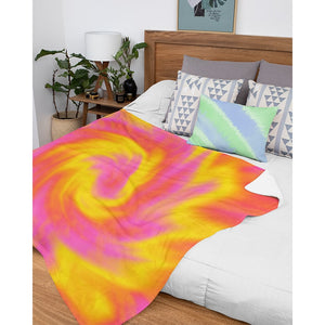 Tie-Dye Cool Hip Color Glow Plush Fleece Blanket