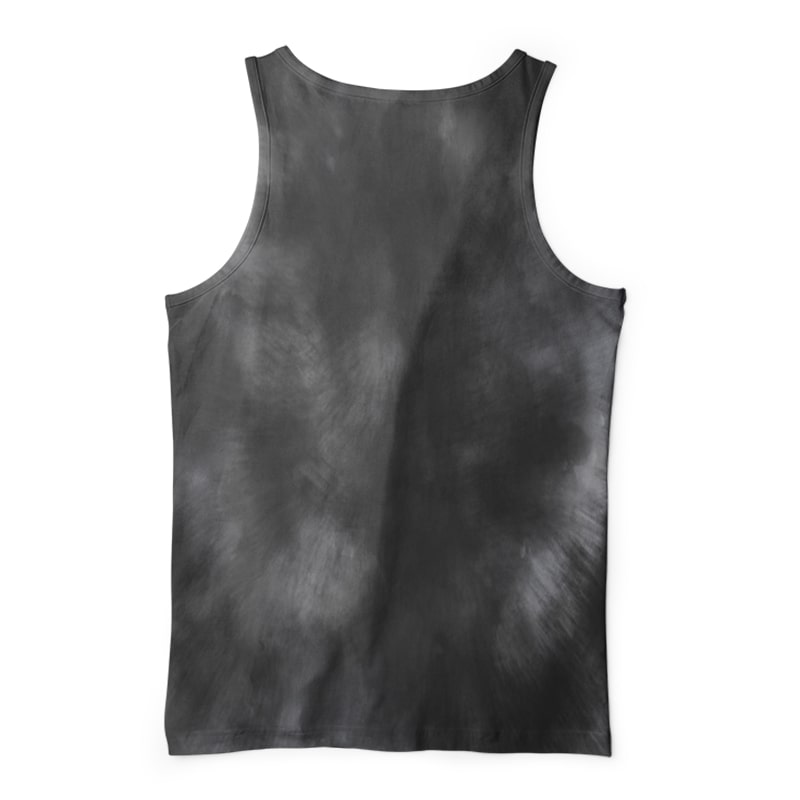 Tie-Dye Dark Universe Blend Minimalist Design Curved Hem Tank Top