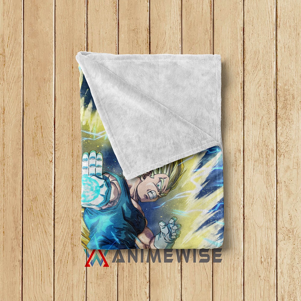 Vegeta Goku Super Saiyan Force Fleece Dragon Ball Throw Blanket