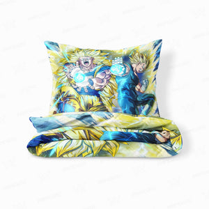 Vegeta Goku Super Saiyan Force Duvet Cover Bedding