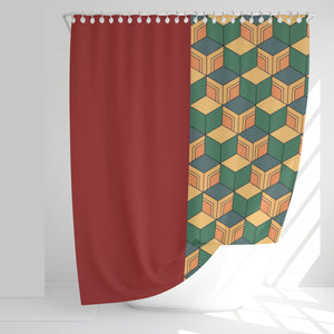 Water Pillar Color Overlap Pattern Shower Curtain