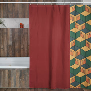 Water Pillar Color Overlap Pattern Shower Curtain