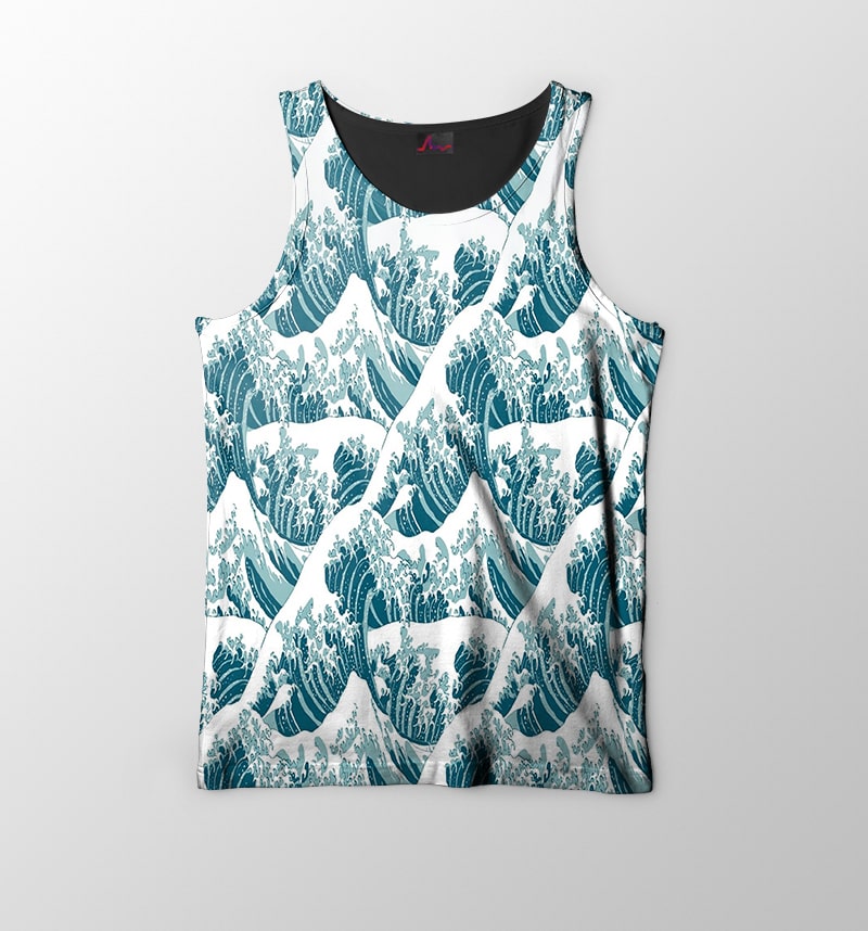 Waves of Kangava Premium Brushed Pattern Tank Top