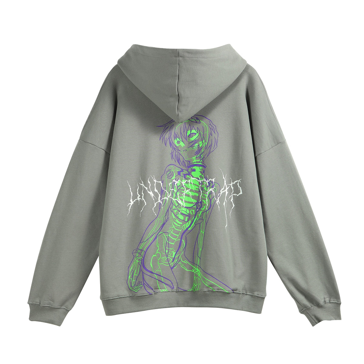 Evangelion Rei Skeleton Brushed Genesis Neon Pullover Hoodie